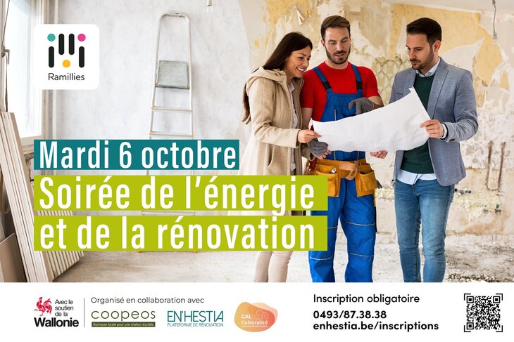 Conférences Ramillies organise Soirée l’Énergie de rénovation 6 octobre