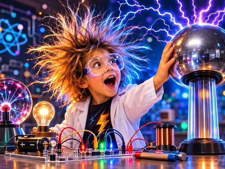 Stages,cours Atelier Tandem : Electricité, va décoiffer ! (dès 6 ans)