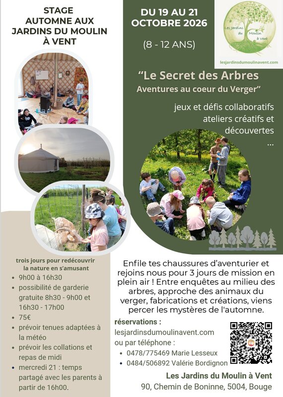 Stages,cours Stage Nature : secret arbres : Aventures coeur Verger 