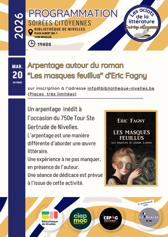 Spectacles Soirée citoyenne : arpentage autour roman Les masques feuillus »