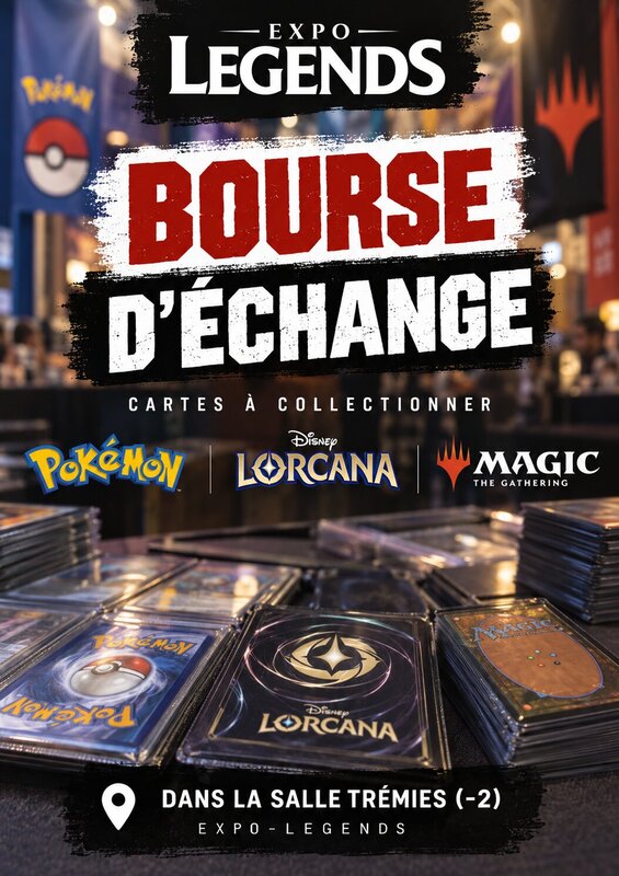 Loisirs Bourse d’échange cartes collectionner Pokémon, Lorcana & Magic