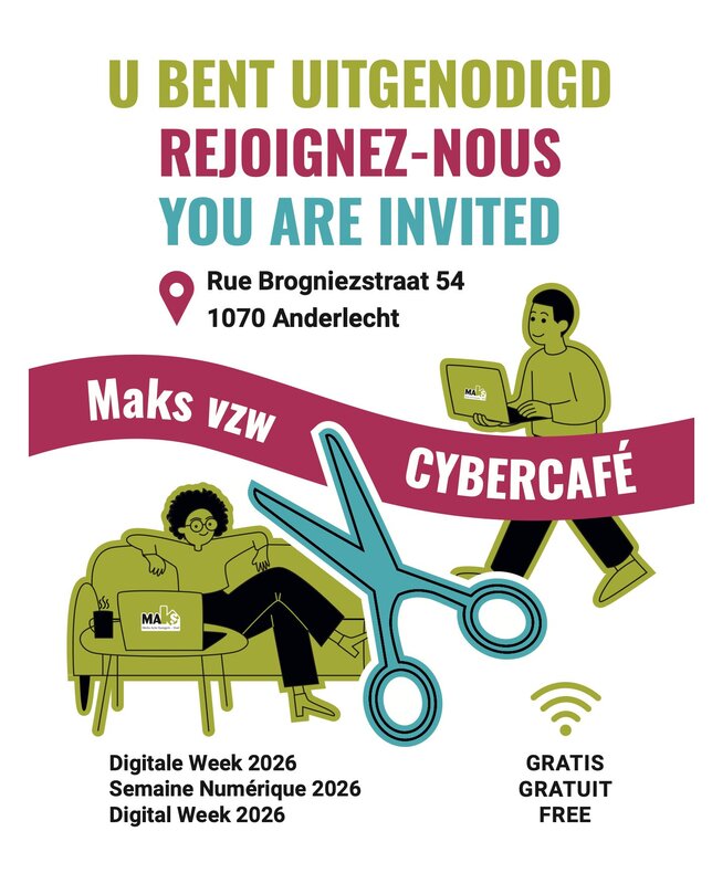 Stages,cours Inauguration cybercafé Maks vzw