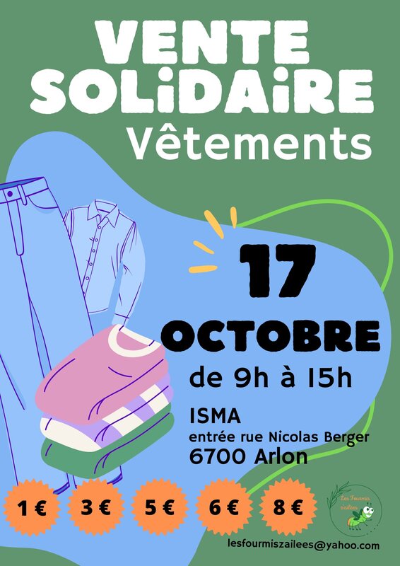 Loisirs Vente solidaire vêtements