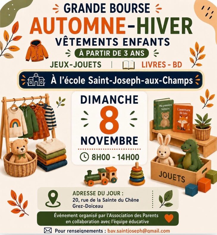 Loisirs Bourse automne /hiver : vêtements 3 à ans/jeux/jouets/Bd