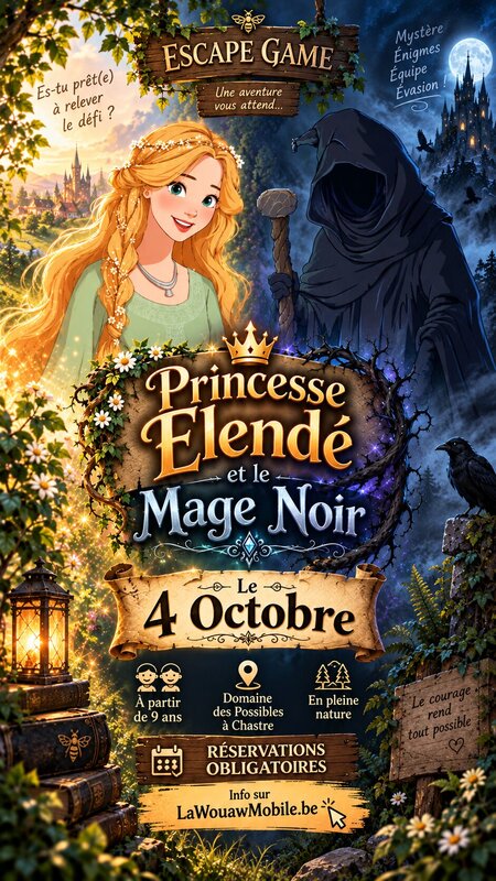 Loisirs Escape game disparition Princesse Elendé