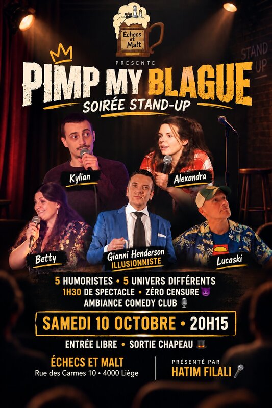Spectacles Pimp Blague Soirée Stand-up