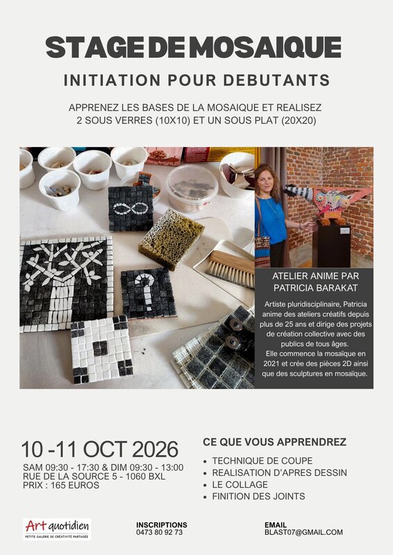 Stages,cours Stage d initiation la mosaique