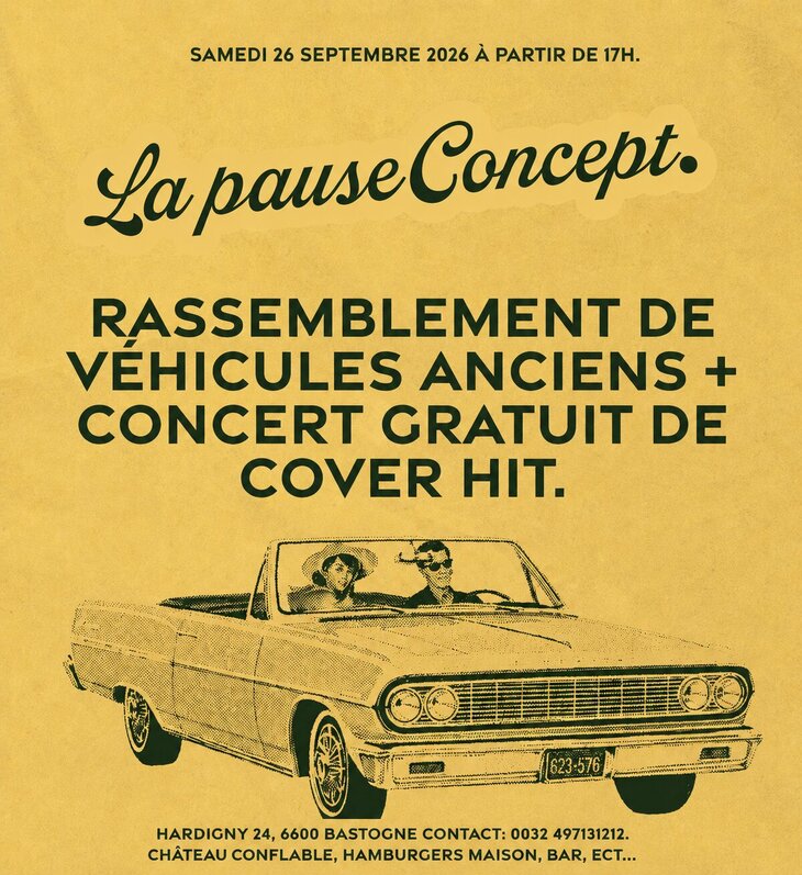 Expositions Rassemblement véhicules anciens concert gratuit
