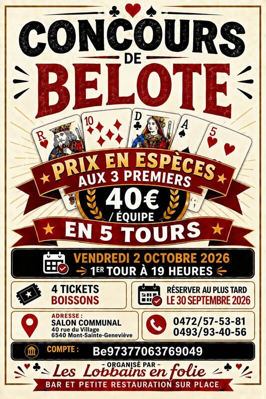 Loisirs Concour belot
