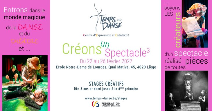 Stages,cours Stage enfant Créons Spectacle Danse & Théâtre