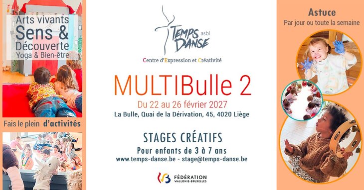 Stages,cours Stage enfant Multibulle - Multi arts Sens & Découvertes Yoga & Bien-être