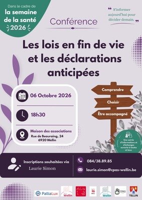 Conférences Les lois fin vie les déclarations anticipées