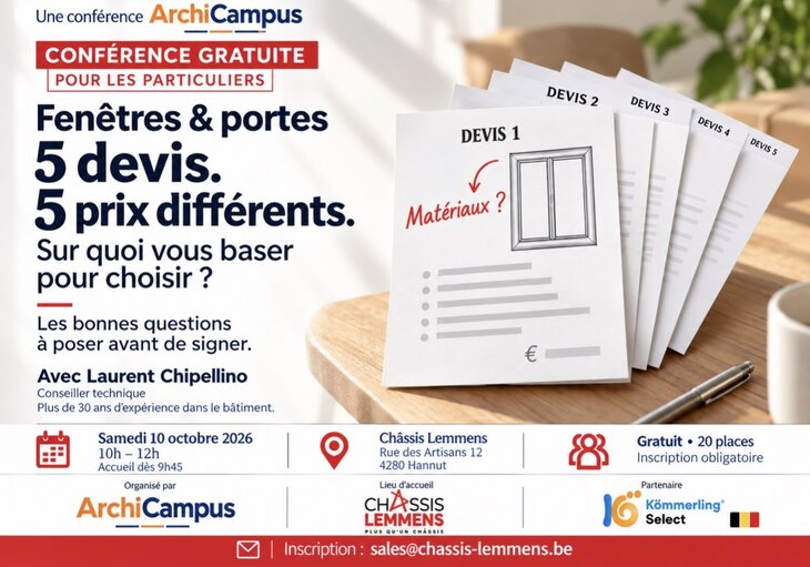 Conférences Nouveaux châssis: comment faire bon choix?