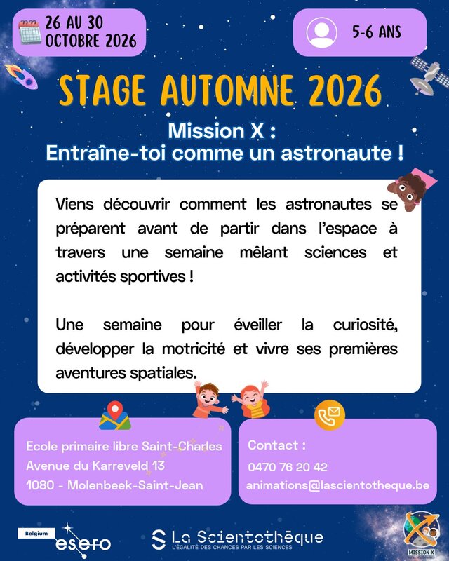 Stages,cours Stage d automne enfants : Entraîne-toi comme astronaute