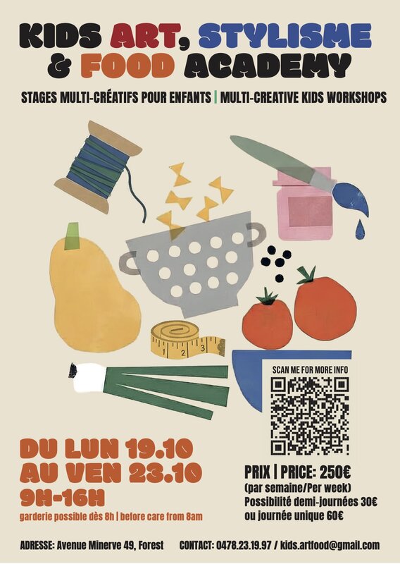 Stages,cours Stages Multi-créatifs pour enfants. Art, Stylisme & food