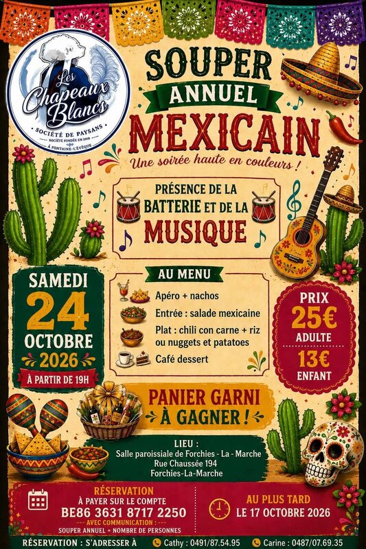 Soirées Souper annuel  Les Chapeaux Blancs  