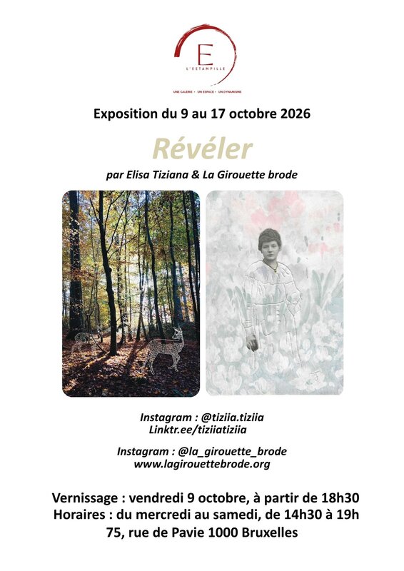 Expositions  Révéler  - exposition d Elisa Tiziana La Girouette brode