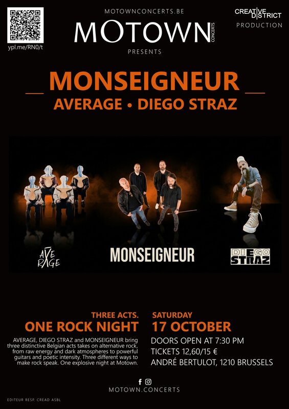 Concerts Monseigneur Diego Straz Average une soirée rock francophone