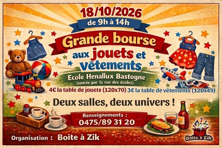 Loisirs Bourse jouets aux vêtements l école Henallux