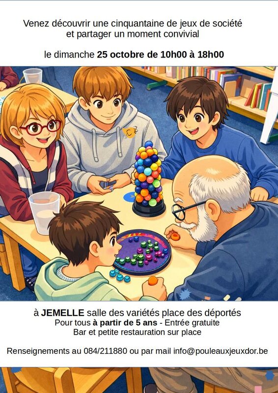 Loisirs Grande Journée Jeux Société la Poule Jeux d Or