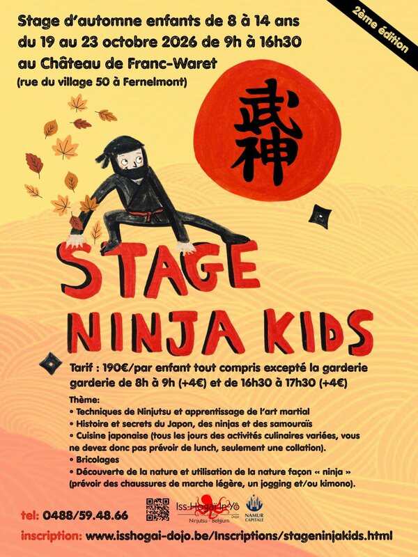 Stages,cours Stage d’automne ninja kids