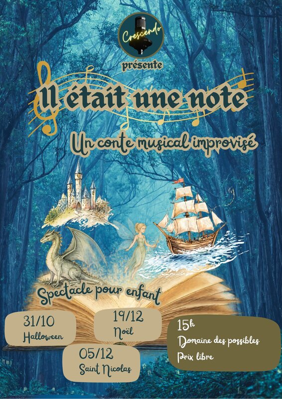 Spectacles Il était note - conte musical improvisé pour enfant