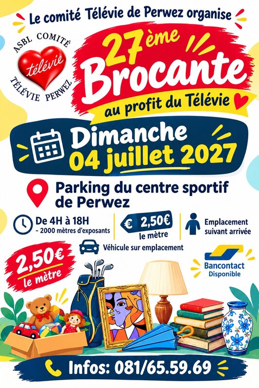  27ème brocante profit Télévie