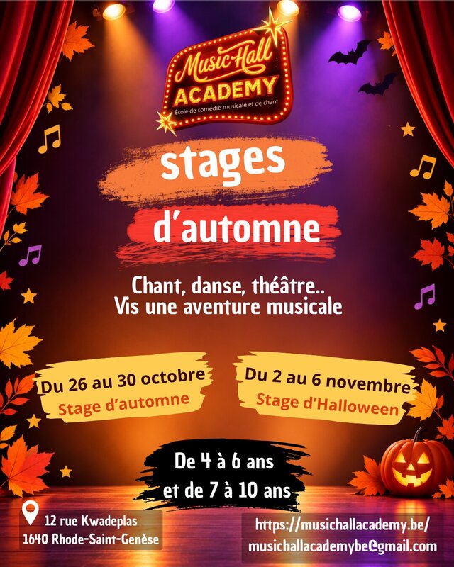 Stages,cours Stages d automne comédie musicale