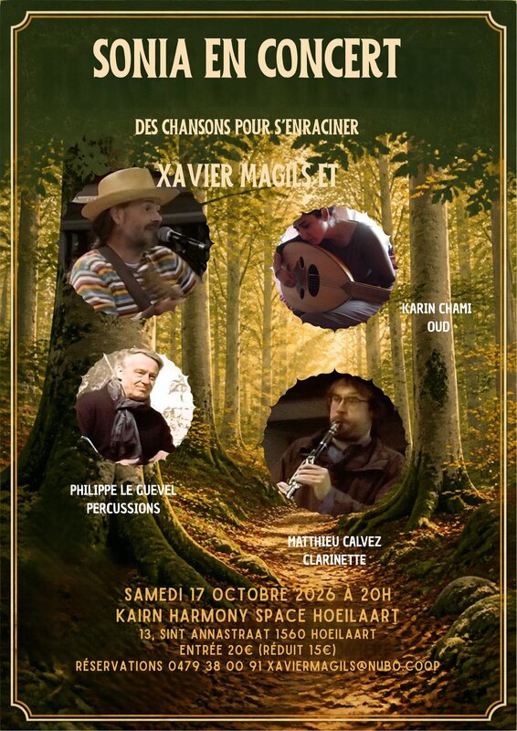 Concerts Xavier Magils le groupe Sonia concert