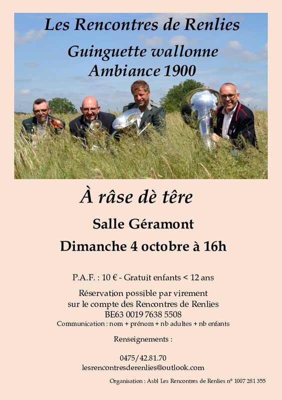 Concerts Guinguette wallonne. Ambiance 1900