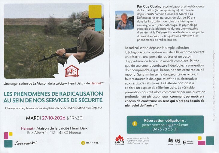 Conférences Les phénomènes radicalisation sein nos services sécurité
