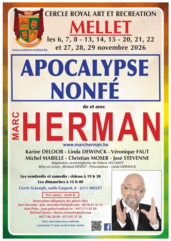 Spectacles Apocalypse nonfé et avec Marc Herman