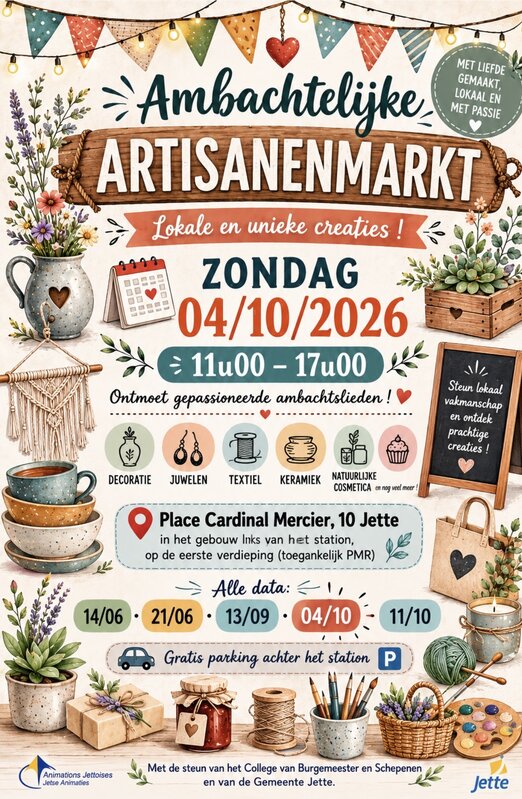 Loisirs Marché artisans Jette / Ambachtsmarkt
