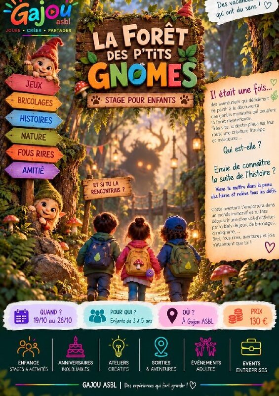 Stages,cours La forêt P’tits Gnômes