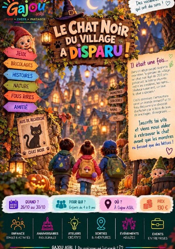 Stages,cours Le chat noir village a disparu