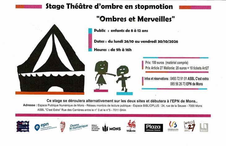 Stages,cours Stage stopmotion théâtre d ombres