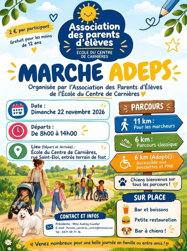 Loisirs Marche Adeps l École Centre Carnières (3ᵉ édition)