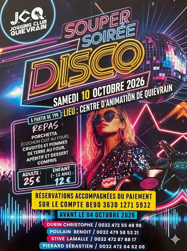Soirées Souper Disco Jcq Quiévrain