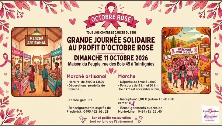 Loisirs Marche Octobre Rose marché artisanal
