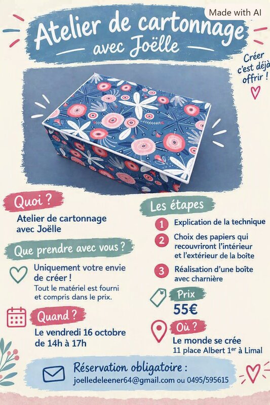 Stages,cours Cartonnage