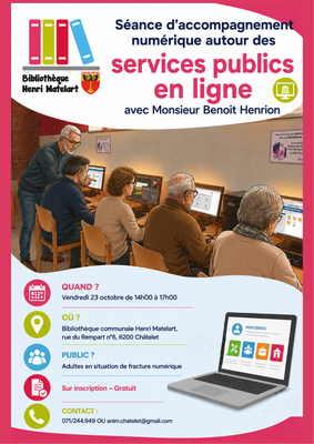Stages,cours Séance d’accompagnement numérique autour services publics ligne