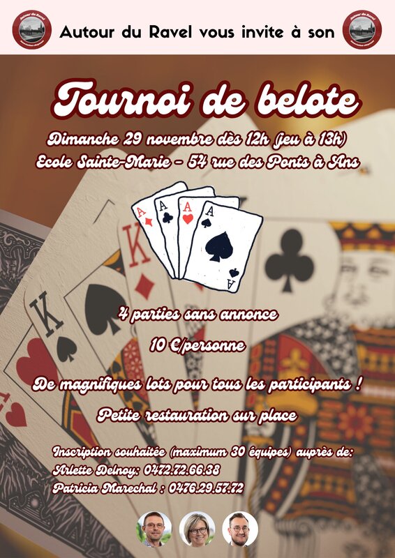 Loisirs Tournoi Belote d Autour Ravel