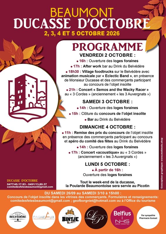 Loisirs Ducasse d octobre - village food trucks - concours l objet insolite