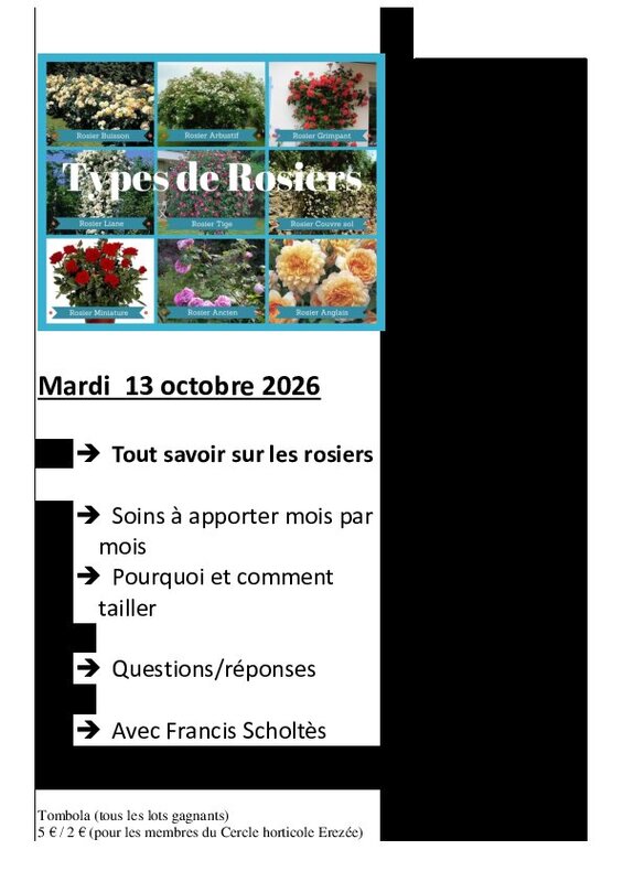 Conférences Conférence les rosiers