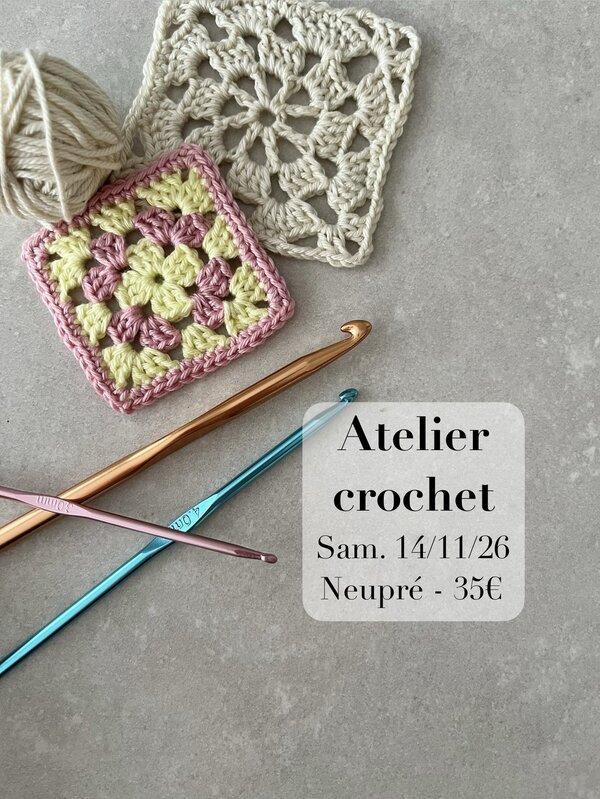 Stages,cours Atelier crochet - Tous niveaux - carré granny