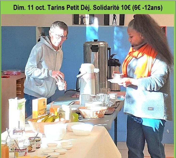 Loisirs Petit Déjeuner la Solidarité Nord-Sud, équitable local