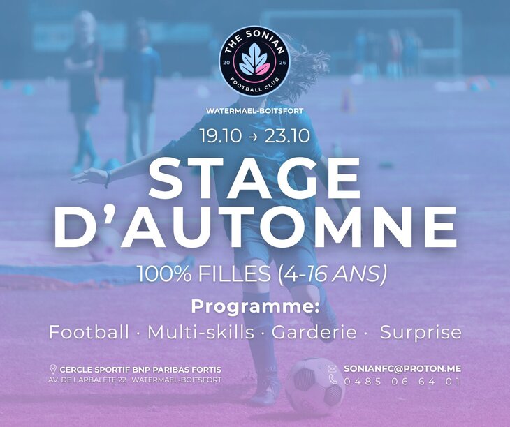 Stages,cours Stage automne football féminin