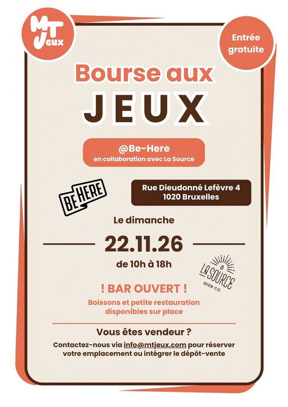 Loisirs ✨ Bourse Jeux Be-Here - édition ! ✨