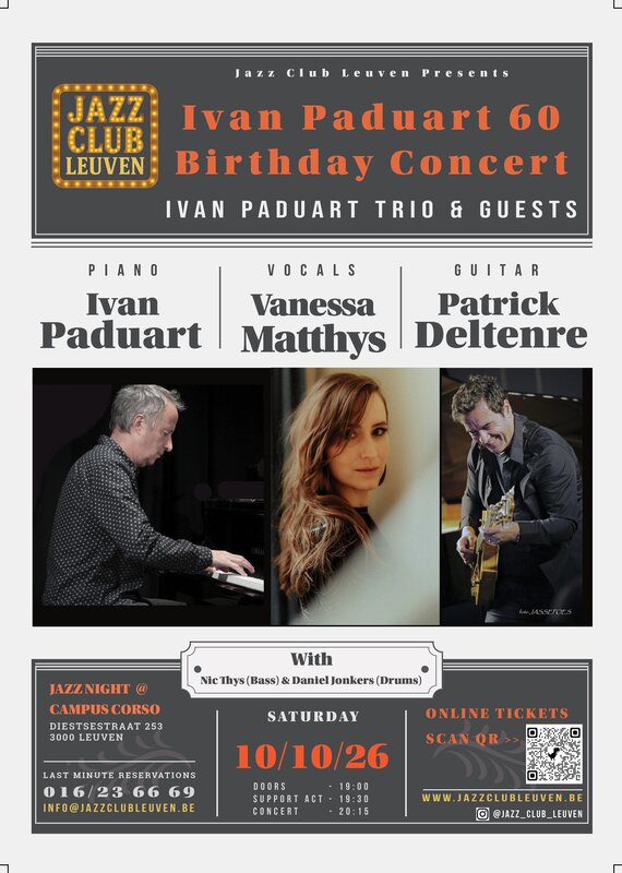 Concerts  Ivan Paduart - Birthday Concert / Concert d anniversaire JazzClub Leuven