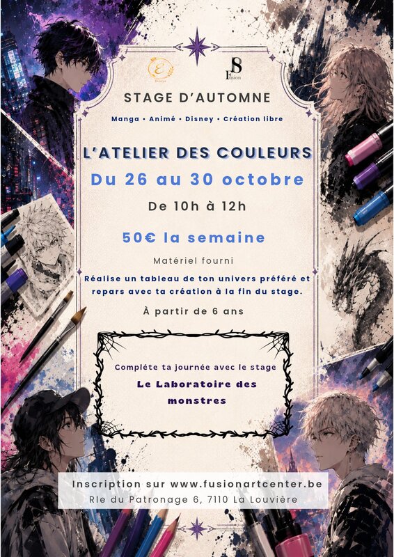 Stages,cours L’Atelier couleurs